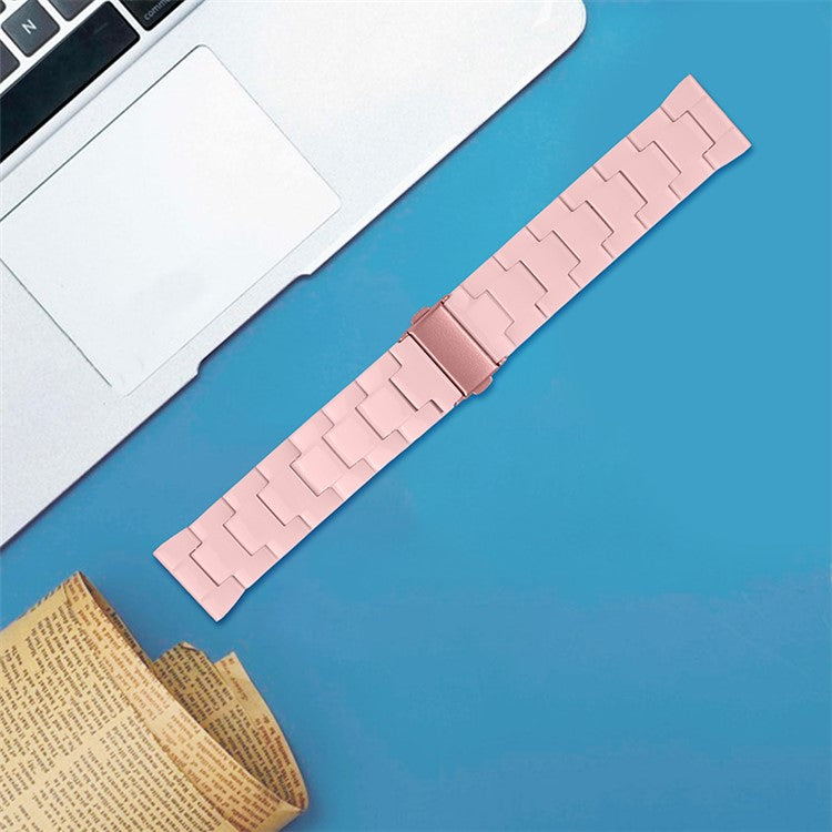 For Garmin Vivomove3/Garmin Move3 Fashionable Watch Strap Replacement Resin Wrist Band 20mm - Pink