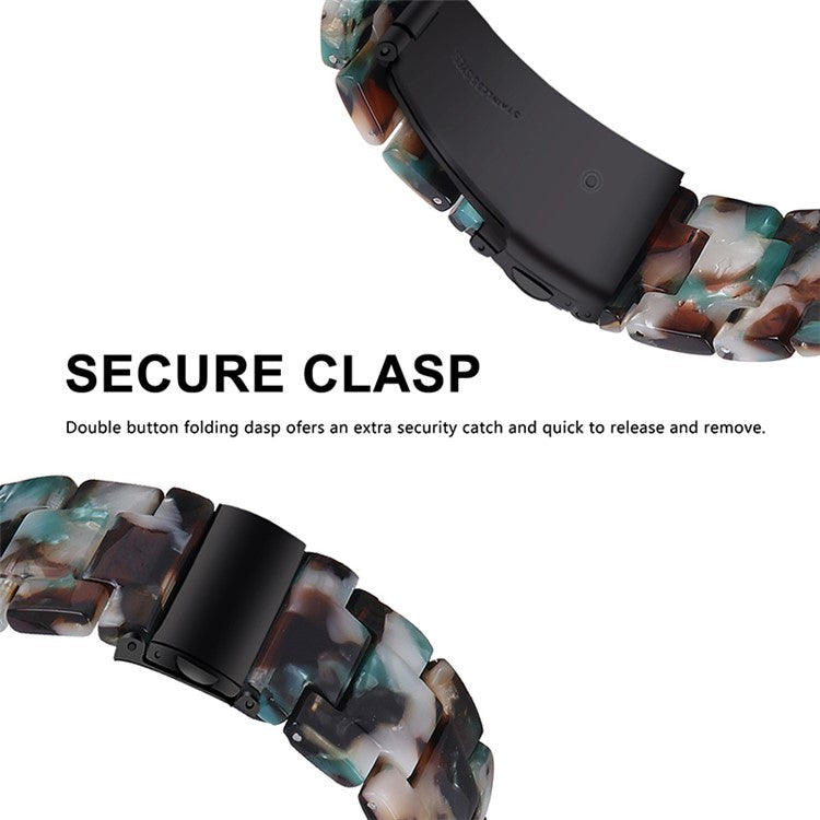 For Garmin Vivomove3/Garmin Move3 Fashionable Watch Strap Replacement Resin Wrist Band 20mm - Blue/White