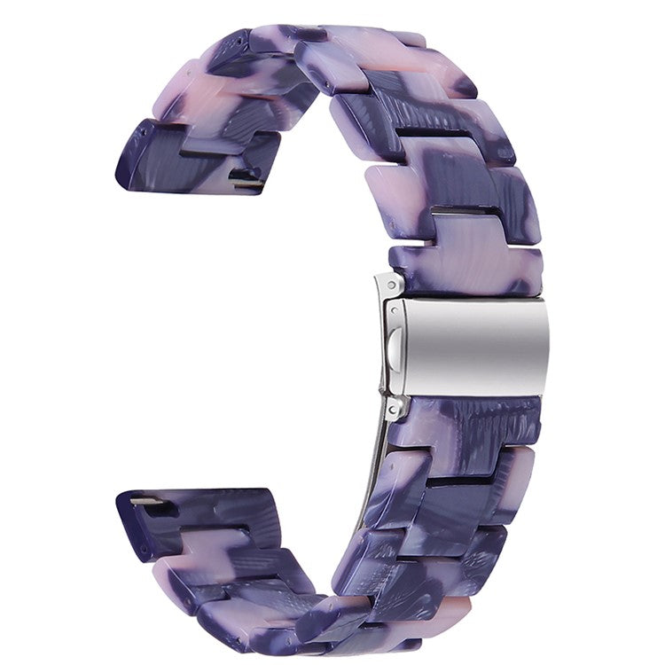 For Garmin Vivomove3/Garmin Move3 Fashionable Watch Strap Replacement Resin Wrist Band 20mm - Dark Grey/Pink