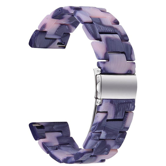For Garmin Vivomove3/Garmin Move3 Fashionable Watch Strap Replacement Resin Wrist Band 20mm - Dark Grey/Pink