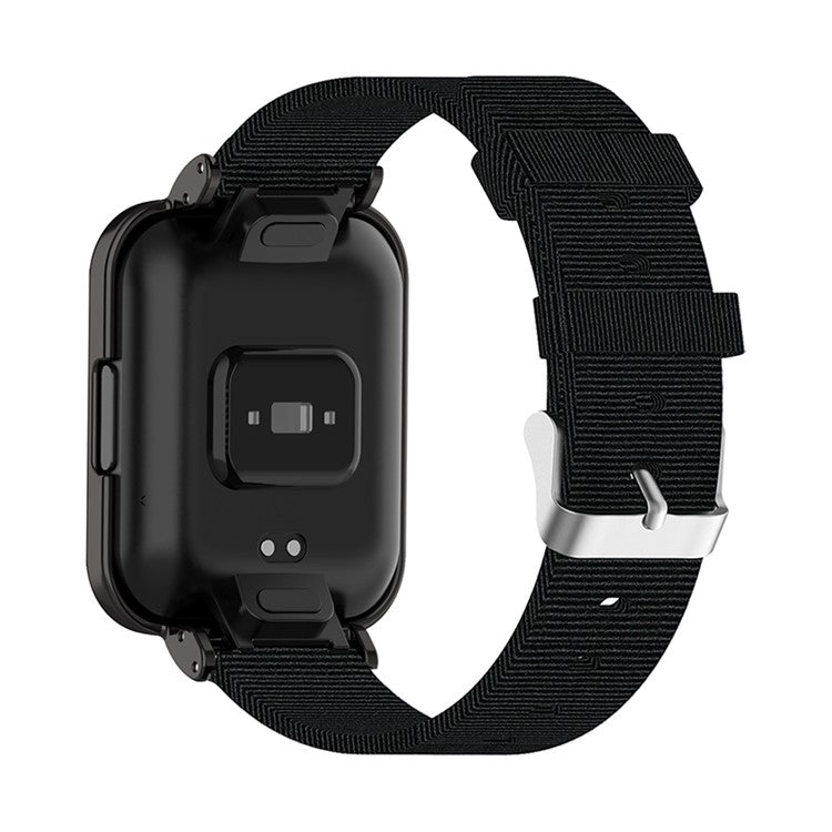 For Xiaomi Redmi Watch 2 Breathable Nylon Canvas Watch Band Replacement Watch Strap - Black Blue