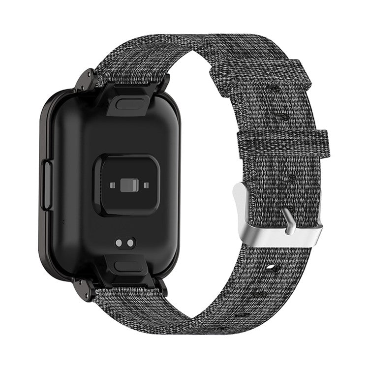 For Xiaomi Redmi Watch 2 Breathable Nylon Canvas Watch Band Replacement Watch Strap - Grey