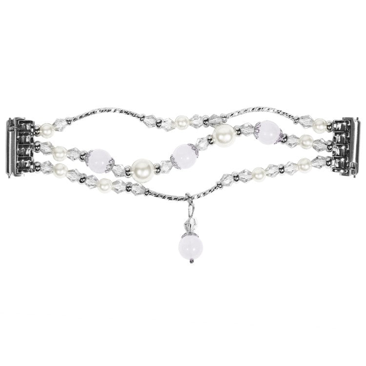 For Fitbit Versa/Versa 2/Versa Lite Agate Bracelet Watch Band Replacement Stylish Strap Wrist - Silver