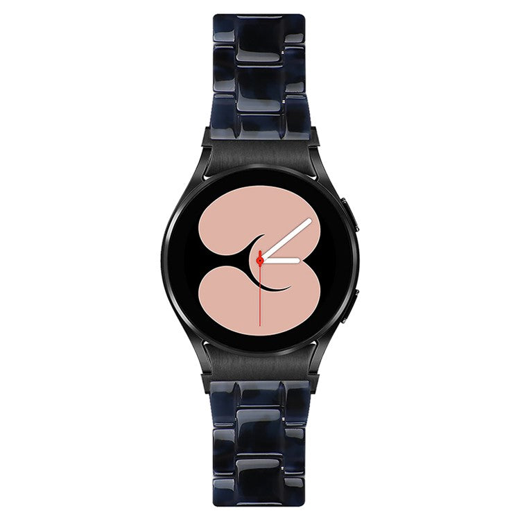 For Samsung Galaxy Watch4 Active 40mm/44mm / Watch4 Classic 42mm/46mm Smart Watch Strap Replacement Resin Wrist Band - Dark Blue