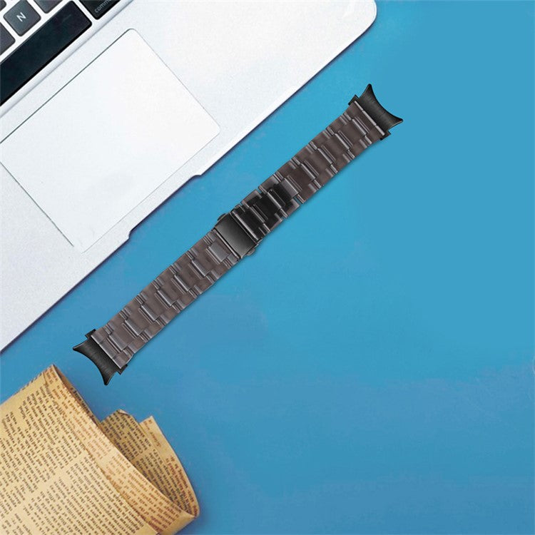 For Samsung Galaxy Watch4 Active 40mm/44mm / Watch4 Classic 42mm/46mm Smart Watch Strap Replacement Resin Wrist Band - Transparent Black