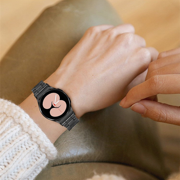 For Samsung Galaxy Watch4 Active 40mm/44mm / Watch4 Classic 42mm/46mm Smart Watch Strap Replacement Resin Wrist Band - Transparent Black