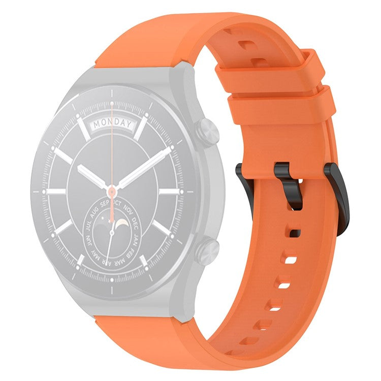 For Xiaomi Watch S1 22mm Silicone Watch Band Replacement Spare Watch Strap - Orange