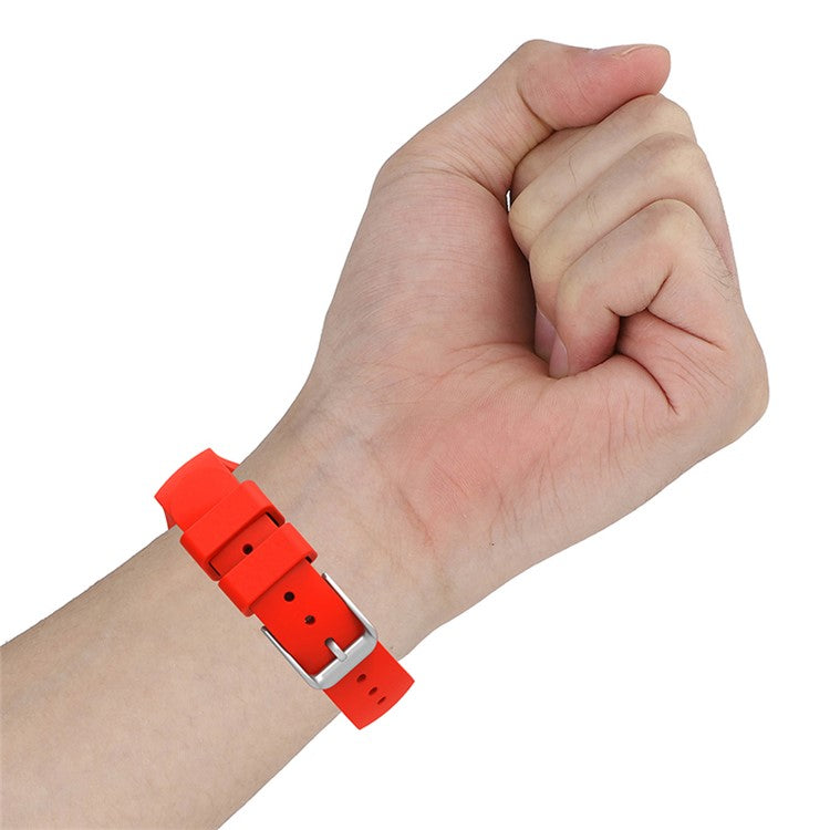 For Samsung Galaxy Watch3 45mm/Gear S3 Classic/Huawei Watch GT 2e/GT 2 46mm/Honor Magic 22mm Silicone Watch Band Quick Release Wrist Strap with Buckle for Sports Watch - Black