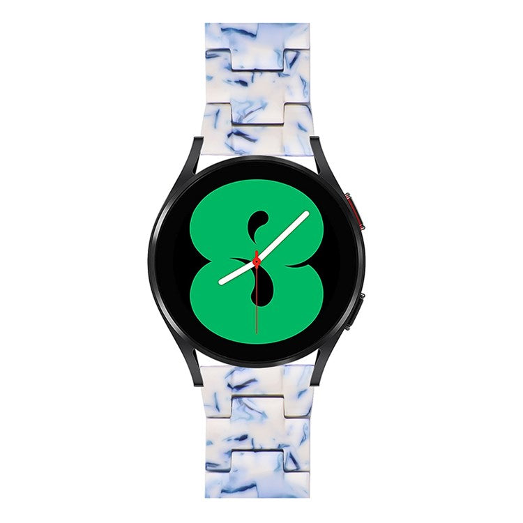 For Huami Amazfit GTR 47mm/Pace/Stratos/Stratos 2/Youth Edition 22mm Fashionable 3 Beads Resin Watch Strap Replacement Wrist Band - Blue/White