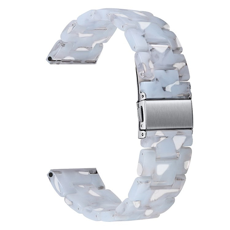 For Huami Amazfit GTR 47mm/Pace/Stratos/Stratos 2/Youth Edition 22mm Fashionable 3 Beads Resin Watch Strap Replacement Wrist Band - Light Blue