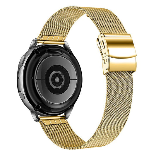 For Pebble Time Round/Pebble 2 Milanese Stainless Steel Replacement Strap Smart Watch Band - Gold