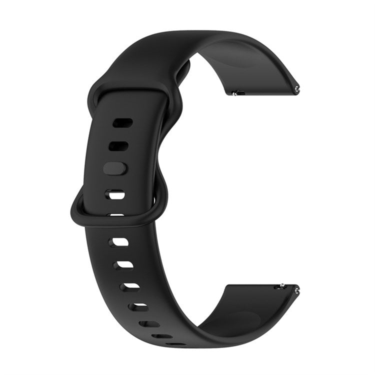 For Huawei Watch GT 3 46mm/Watch GT 2 46mm/Watch GT Runner Silicone Watch Band 22mm Adjustable Wrist Strap Replacement - Black