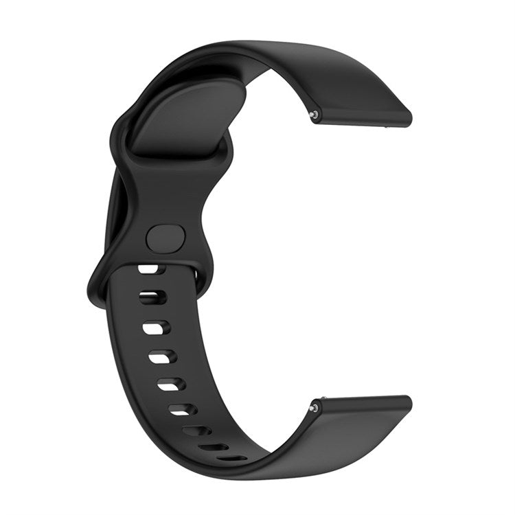 For Huawei Watch GT 3 46mm/Watch GT 2 46mm/Watch GT Runner Silicone Watch Band 22mm Adjustable Wrist Strap Replacement - Black