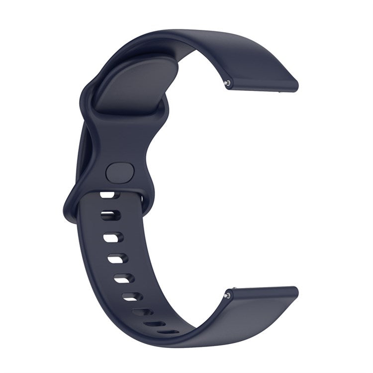 For Huawei Watch GT 3 46mm/Watch GT 2 46mm/Watch GT Runner Silicone Watch Band 22mm Adjustable Wrist Strap Replacement - Dark Blue