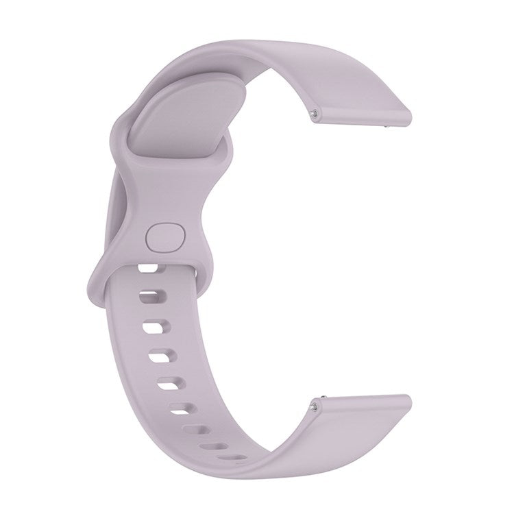 For Samsung Galaxy Watch 4 40mm / 44mm  / Watch 4 Classic 42mm / Amazfit Bip 3 / GTS 3 Silicone Watch Band 20mm Quick Release Wrist Strap with Butterfly Buckle for Sports Watch - Purple