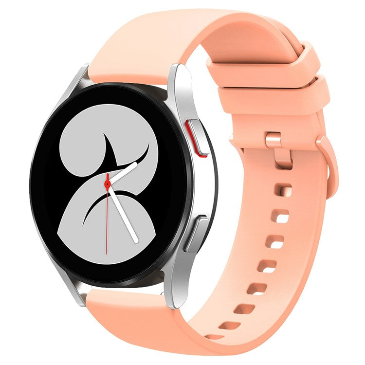 For Garmin Venu 2 Plus/Samsung Galaxy Watch4 Silicone Watch Band Quick Release Wrist Strap Sports Watch Replacement 20mm - Pink