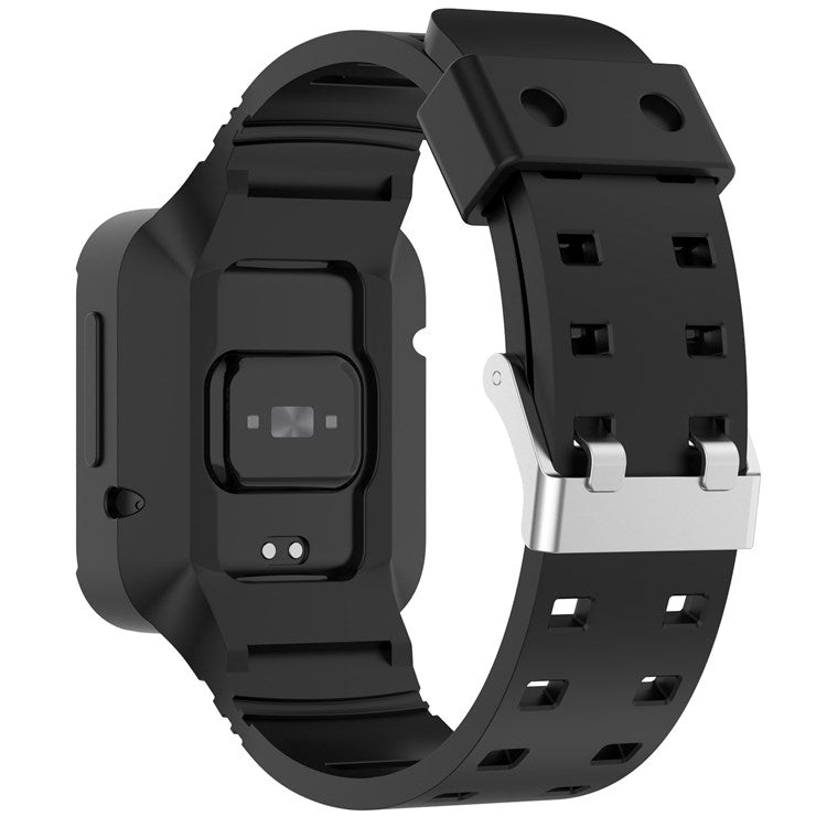 For Xiaomi Redmi Watch 2 Lite/Mi Watch Lite2/Lite1 Universal Silicone Watchband Wrist Strap Sports Watch Quick Release Watch Band Case with Buckle - Black