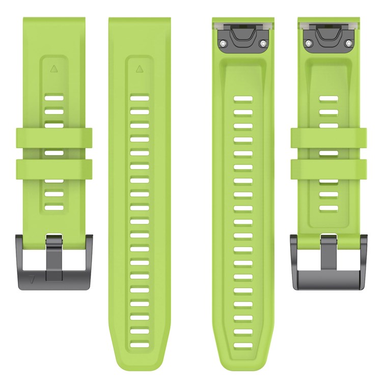 For Garmin Fenix 7X/7X Solar/6X/6X Pro/TACTIX 7 Silicone Watch Strap Quick Release Wrist Band Sports Watch Watchband 26mm - Green