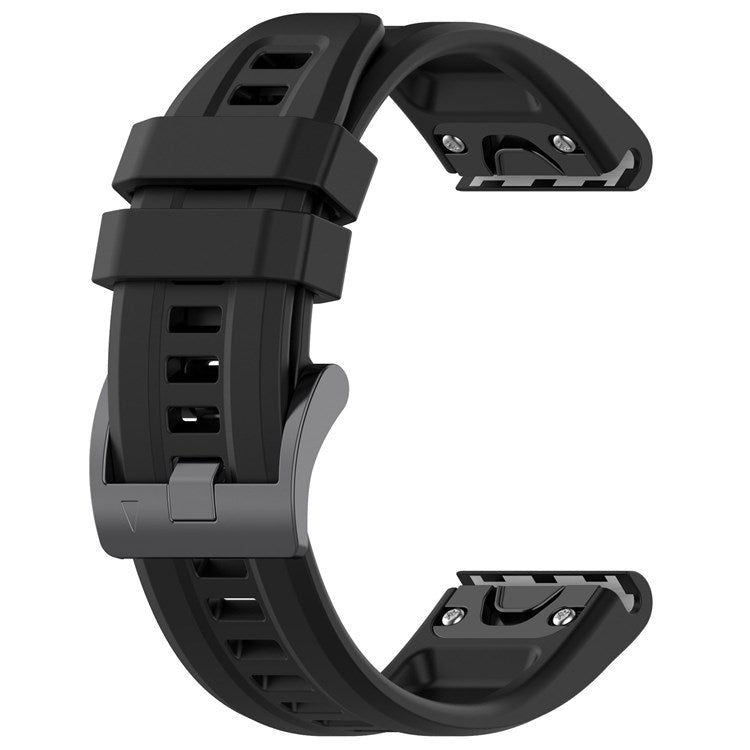 For Garmin Fenix 7/Epix Gen2/Descent G1/COROS VERTIX Silicone Watch Band Quick Release Wrist Strap Sports Watch Replacement Watchband - Black