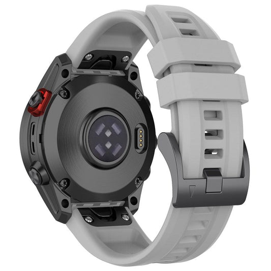 For Garmin Fenix 7/Epix Gen2/Descent G1/COROS VERTIX Silicone Watch Band Quick Release Wrist Strap Sports Watch Replacement Watchband - Grey