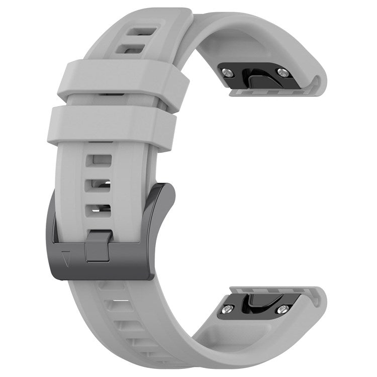 For Garmin Fenix 7/Epix Gen2/Descent G1/COROS VERTIX Silicone Watch Band Quick Release Wrist Strap Sports Watch Replacement Watchband - Grey