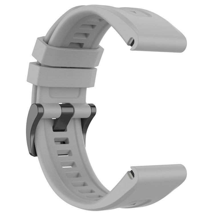 For Garmin Fenix 7/Epix Gen2/Descent G1/COROS VERTIX Silicone Watch Band Quick Release Wrist Strap Sports Watch Replacement Watchband - Grey