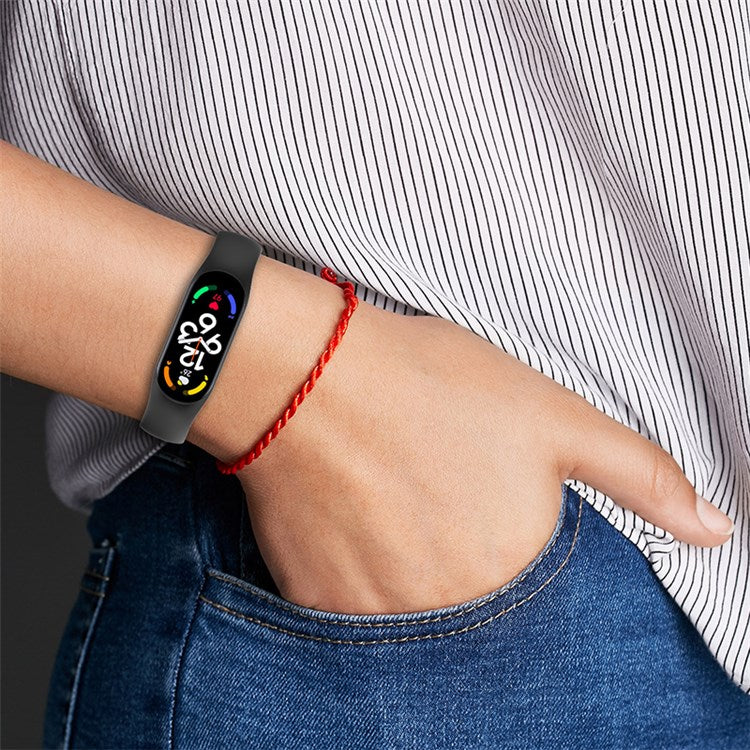 For Xiaomi Mi Band 7/6/5 TPU Watch Band Quick Release Wrist Strap for Sports Watch Replacement Accessories - Lavender Purple