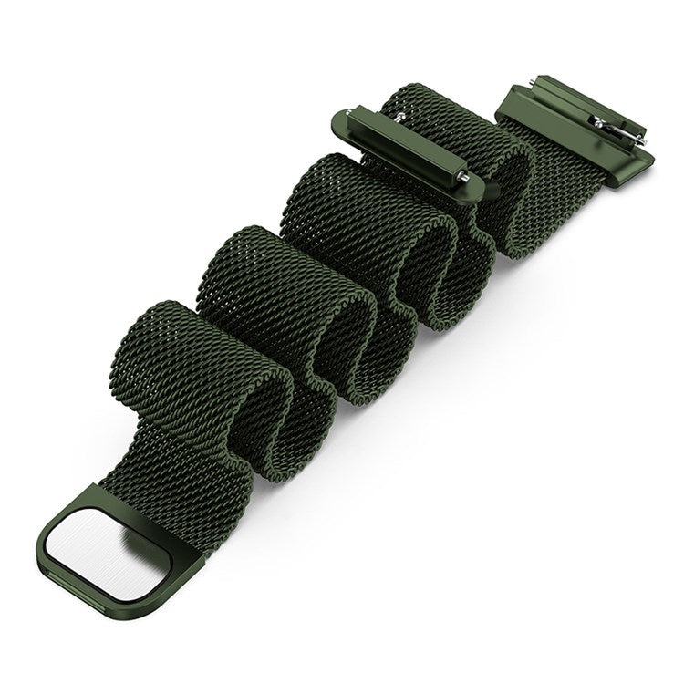 Replacement Watch Strap for Huawei Band 7/Honor Band 7, Magnetic Lock Metal Adjustable Wristband - Green