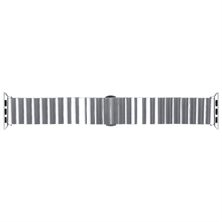 For Apple Watch Series 10 46mm / Ultra 2 Ultra 49mm / 9 8 7 45mm / SE (2023) SE (2022) SE 6 5 4 44mm / 3 2 1 42mm / Watch Ultra 49mm Buckle Design Stainless Steel Wrist Strap Smart Watch Band - Silver