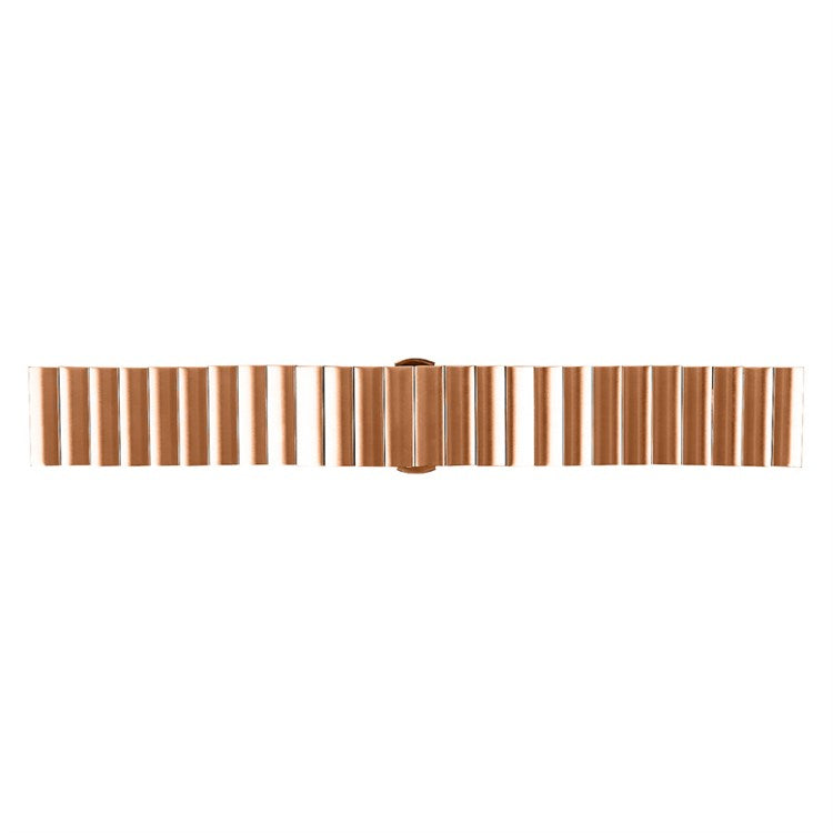 For Samsung Gear S3 Classic/Galaxy Watch 46mm/Watch4 Classic 46mm, Watch Band Buckle Design Stainless Steel Strap - Rose Gold