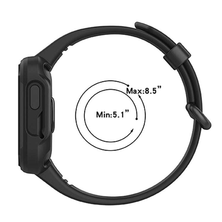 For Xiaomi Redmi Watch/Redmi Watch 2/Mi Watch Lite/Mi Watch Lite 2 Smart Watch Strap Soft Silicone Wrist Band with Watch Case - Pink