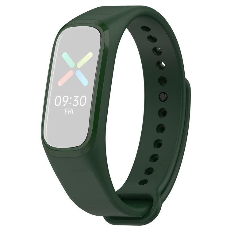 TPU Sports Watch Band for Oppo Band Vitality Edition, Adjustable Wrist Strap Replacement - Blackish Green