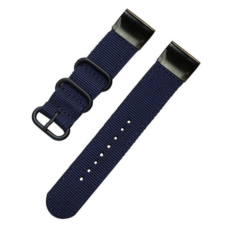 For Garmin Fenix 7X  /  6X Pro  /  Tactix7 Adjustable Wrist Band 26mm Nylon Watch Strap Replacement Watchband - Blue
