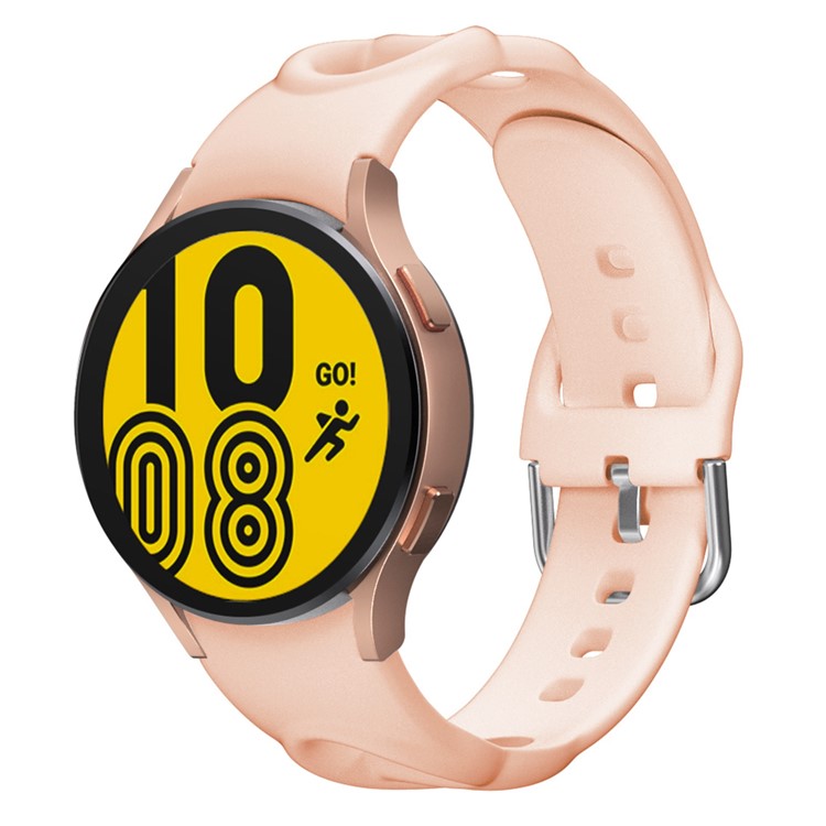 For Samsung Galaxy Watch6 40mm 44mm / Watch6 Classic 43mm 47mm / Watch 5 40mm 44mm / 5 Pro 45mm / Watch4 40mm 44mm Quick Release Watch Band Silicone Hollow Watch Strap 20mm Replacement Watchband - Pink