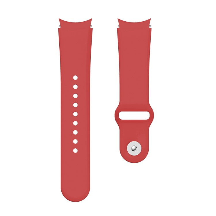 For Samsung Galaxy Watch6 40mm 44mm / Watch6 Classic 43mm 47mm / Watch 5 40mm 44mm / 5 Pro 45mm / Watch4 40mm 44mm Quick Release Watch Band Silicone Watch Strap 20mm Watchband - Red