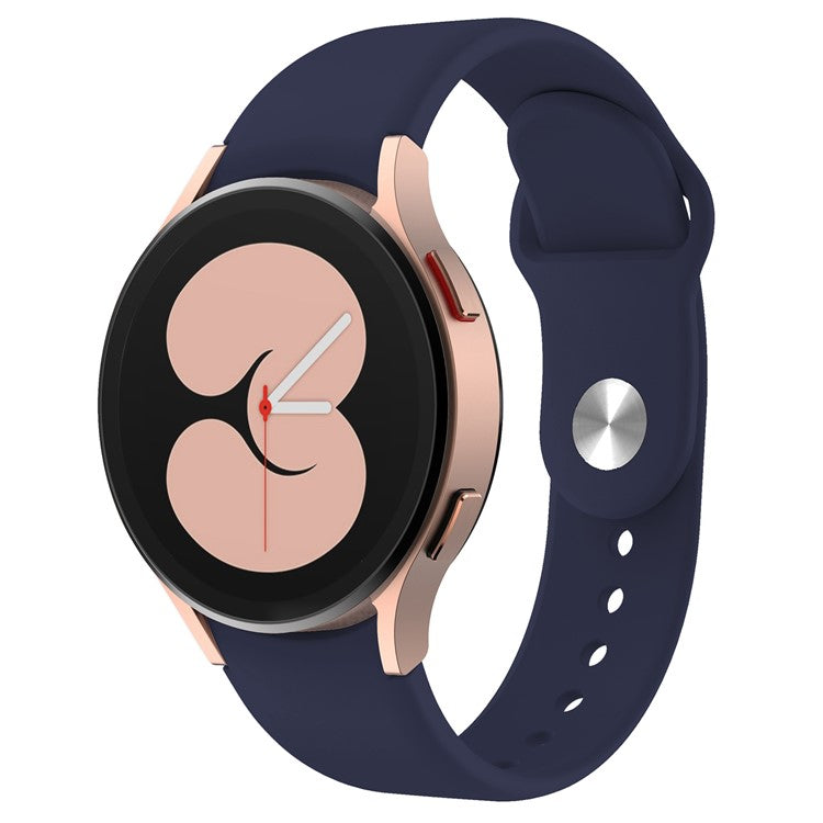 For Samsung Galaxy Watch6 40mm 44mm / Watch6 Classic 43mm 47mm / Watch 5 40mm 44mm / 5 Pro 45mm / Watch4 40mm 44mm Quick Release Watch Band Silicone Watch Strap 20mm Watchband - Midnight Blue