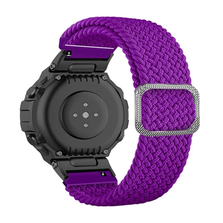 For Huami Amazfit T-Rex  /  T-Rex Pro  /  Ares Breathable Watch Strap Flexible Nylon Watch Band with Adjustable Buckle - Purple