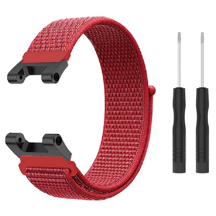 For Huami Amazfit T-Rex  /  T-Rex Pro  /  Ares Adjustable Watch Strap Flexible Nylon Bracelet Smart Watch Breathable Band for Women / Men - Red