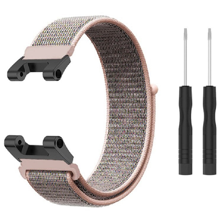 For Huami Amazfit T-Rex  /  T-Rex Pro  /  Ares Adjustable Watch Strap Flexible Nylon Bracelet Smart Watch Breathable Band for Women / Men - Light Pink