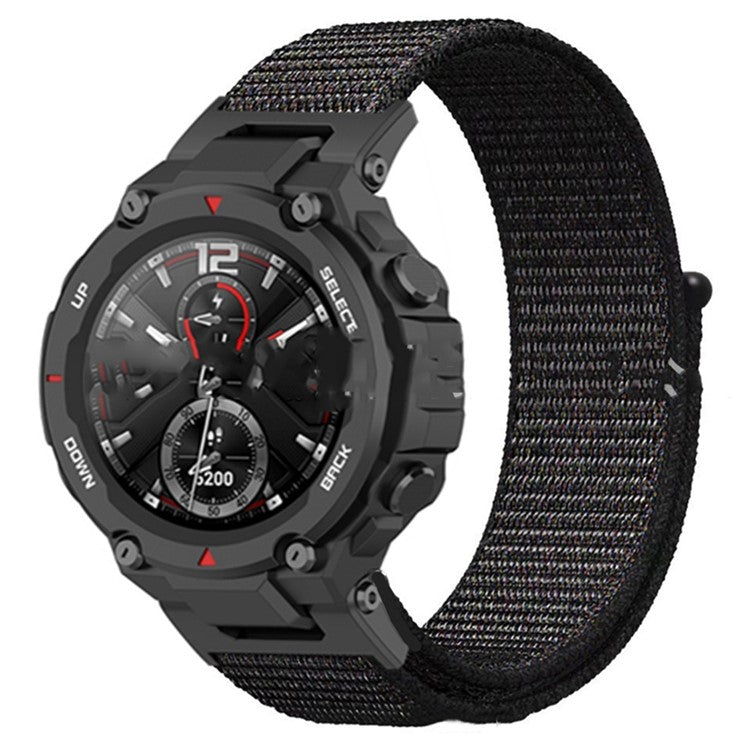 For Huami Amazfit T-Rex  /  T-Rex Pro  /  Ares Adjustable Watch Strap Flexible Nylon Bracelet Smart Watch Breathable Band for Women / Men - Light Pink
