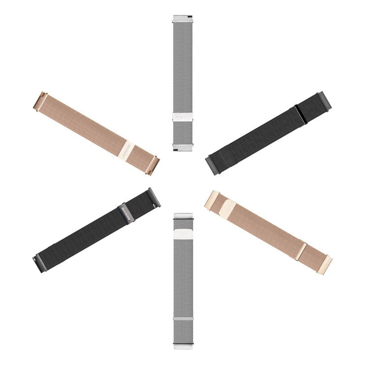 DUX DUCIS 22mm Magnetic Watch Band for Samsung Galaxy Watch3 45mm / Huawei Watch GT 3 46mm / GT 3 Pro 46mm Stainless Steel Alloy Milanese Watch Strap - Silver