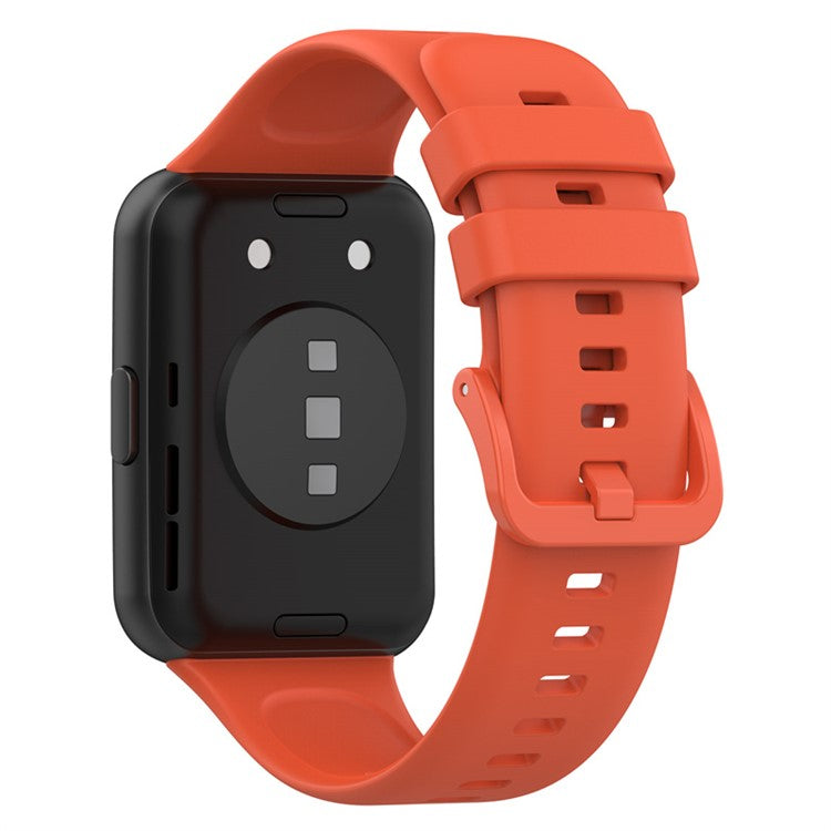 For Huawei Watch Fit 2 Strap Waterproof Silicone Watch Band - Orange