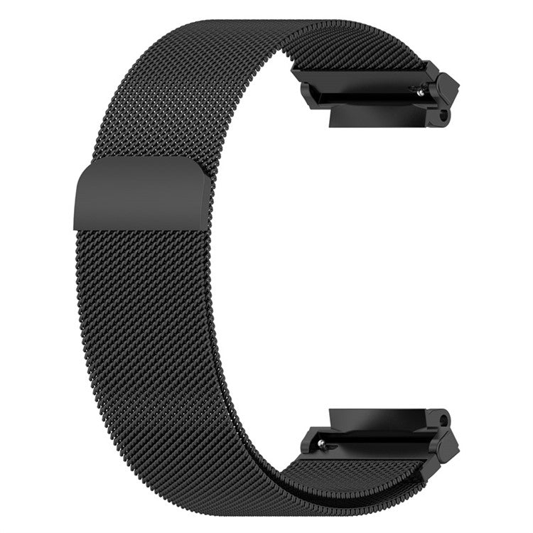 For Huami Amazfit T-Rex 2 Smart Watch Milanese Mesh Band Stainless Steel Replacement Strap - Black