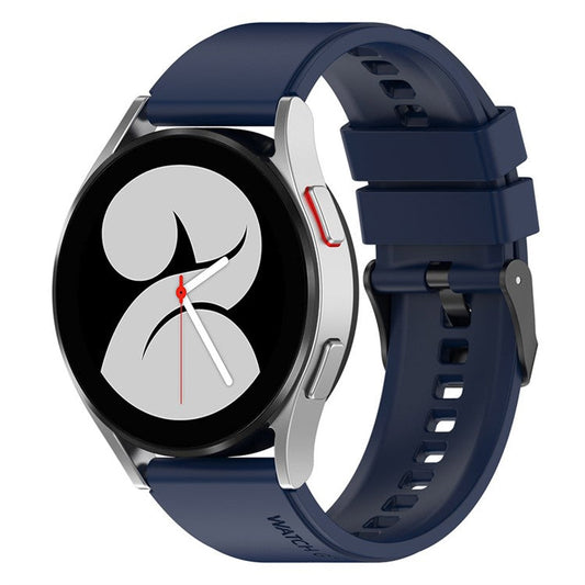For Samsung Galaxy Watch6 40mm 44mm / Watch6 Classic 43mm 47mm / Watch 5 40mm 44mm / 5 Pro 45mm 20mm Silicone Strap Wristband - Navy Blue