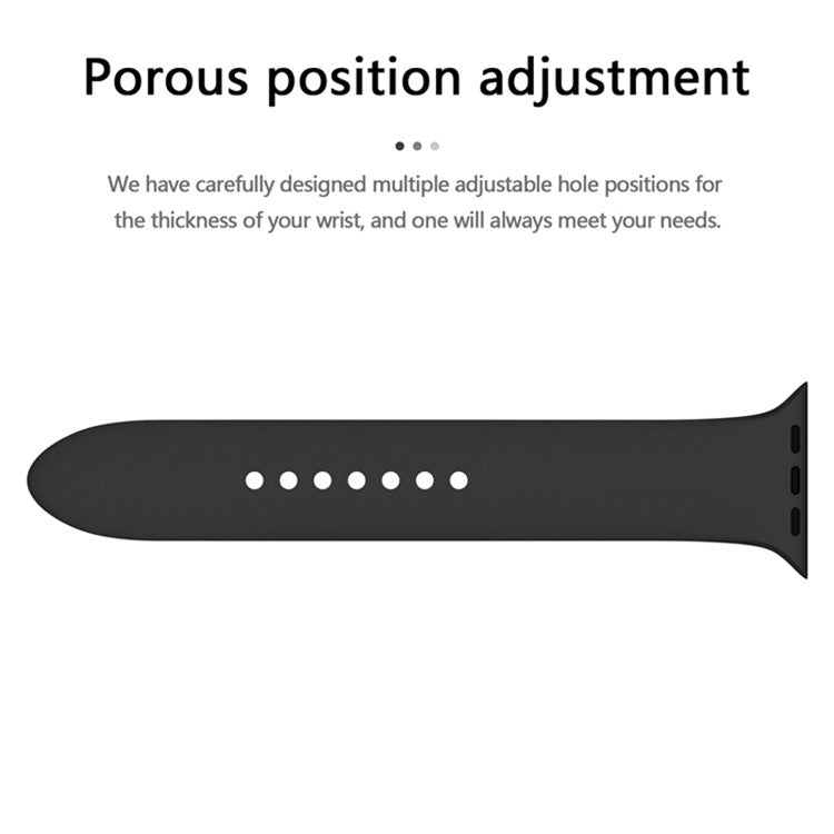 For Apple Watch Series 10 46mm / Ultra 2 Ultra 49mm / 9 8 7 45mm / SE (2023) SE (2022) SE 6 5 4 44mm / 3 2 1 42mm Wrist Strap Silicone Watchband with Double Buttons Buckle, Size S / M - Light Grey