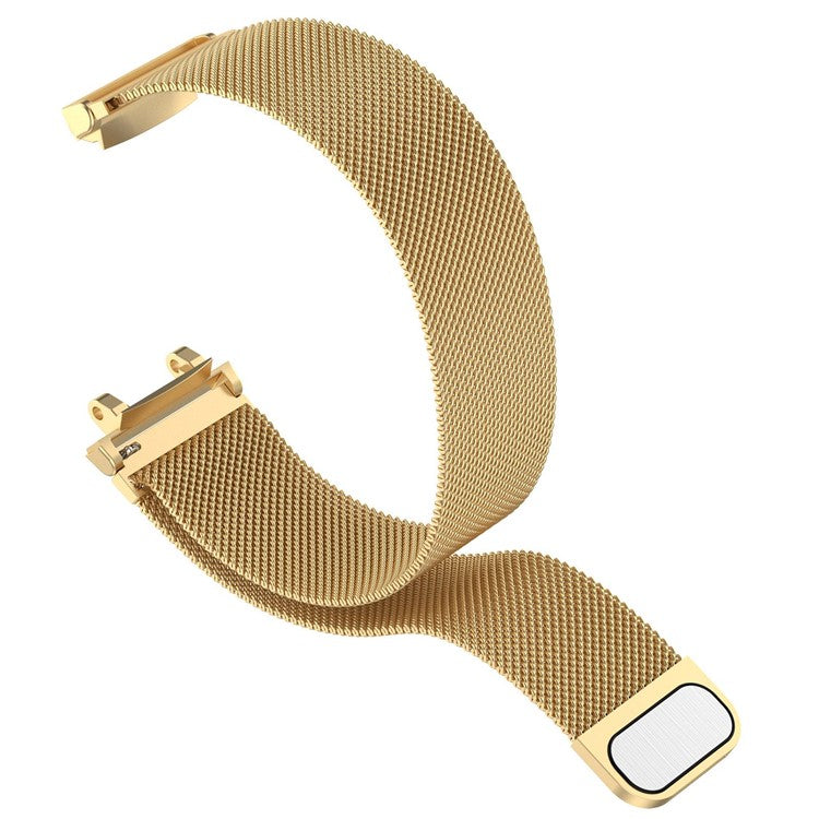 For Huami Amazfit T-Rex 2 Milanese Magnetic Wrist Strap Stainless Steel Mesh Watch Band Strap - Gold