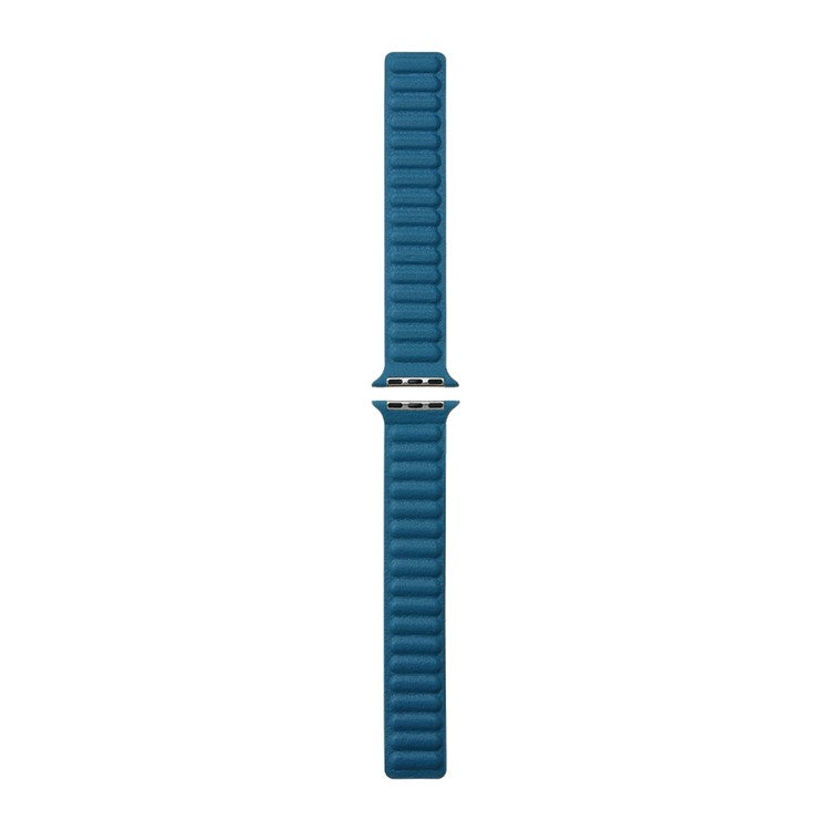 For Apple Watch Series 10 46mm / Ultra 2 Ultra 49mm / 9 8 7 45mm / SE (2023) SE (2022) SE 6 5 4 44mm / 3 2 1 42mm, Magnetic Watch Band Genuine Leather Watch Strap Replacement Parts - Cape Orchid