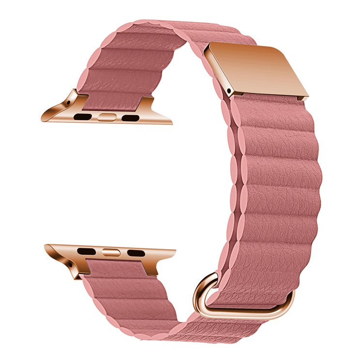 Watch Strap for Apple Watch Series 10 42mm / 9 8 7 41mm / SE (2023) SE (2022) SE 6 5 4 40mm / 3 2 1 38mm Magnetic Watchband - Rose Gold / Rose Pink
