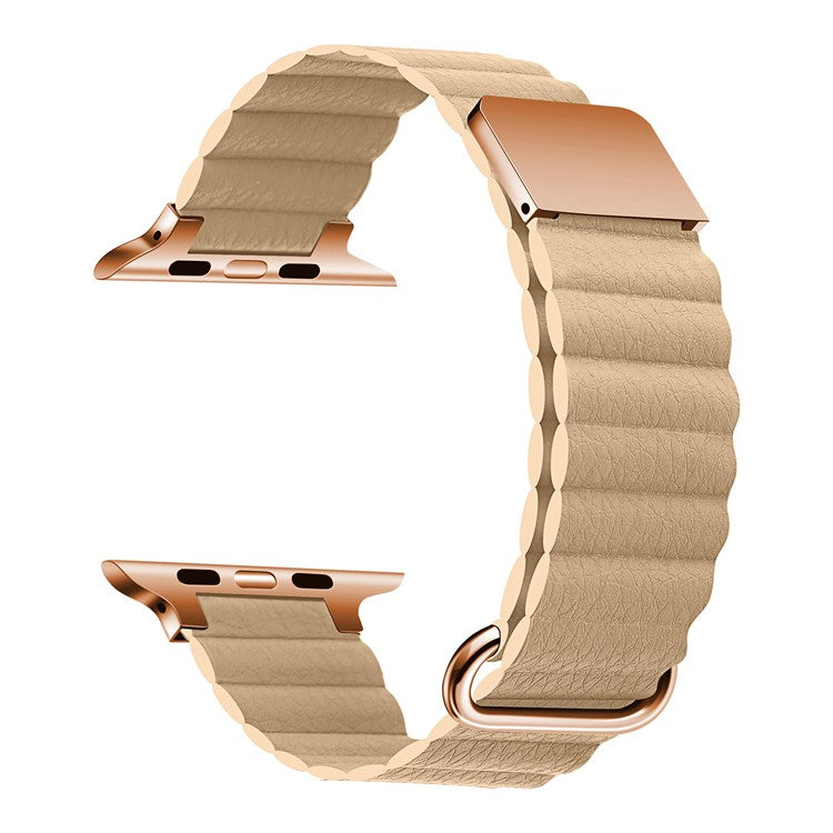Watch Strap for Apple Watch Series 10 42mm / 9 8 7 41mm / SE (2023) SE (2022) SE 6 5 4 40mm / 3 2 1 38mm Magnetic Watchband - Rose Gold / Skin Color