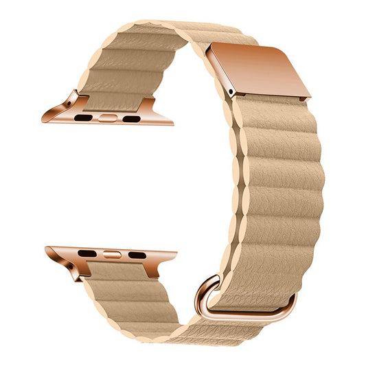 Watch Strap for Apple Watch Series 10 42mm / 9 8 7 41mm / SE (2023) SE (2022) SE 6 5 4 40mm / 3 2 1 38mm Magnetic Watchband - Rose Gold / Skin Color